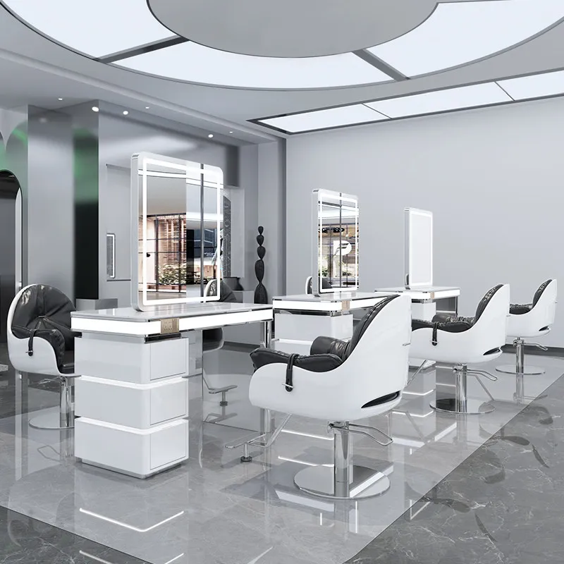 Barber shop mirror table integrated cabinet hair mirror hair salon special salon cutting perm dyeing mirror table
