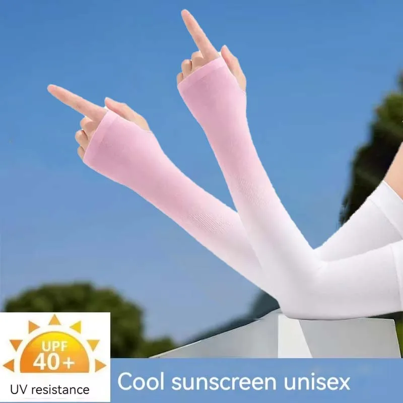 1-10Pairs Sun Protection Arm Sleeves UV Cooling Compression Cover for Men Women Cycling Running Outdoor Sports with Thumb Hole