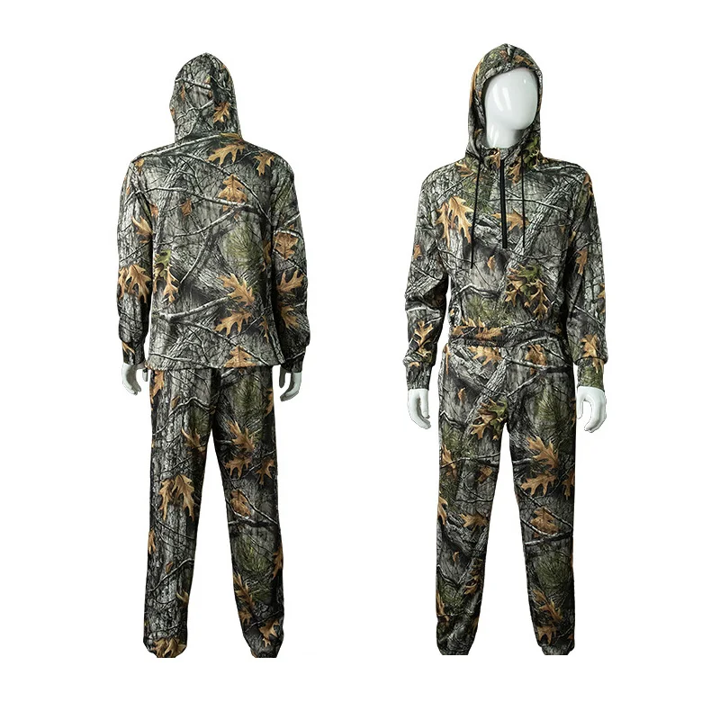 

Outdoor Sunscreen Fishing Suit Hooded Man Thin Breathable Camouflage Hooded Long-Sleeved Shirt Ice Silk