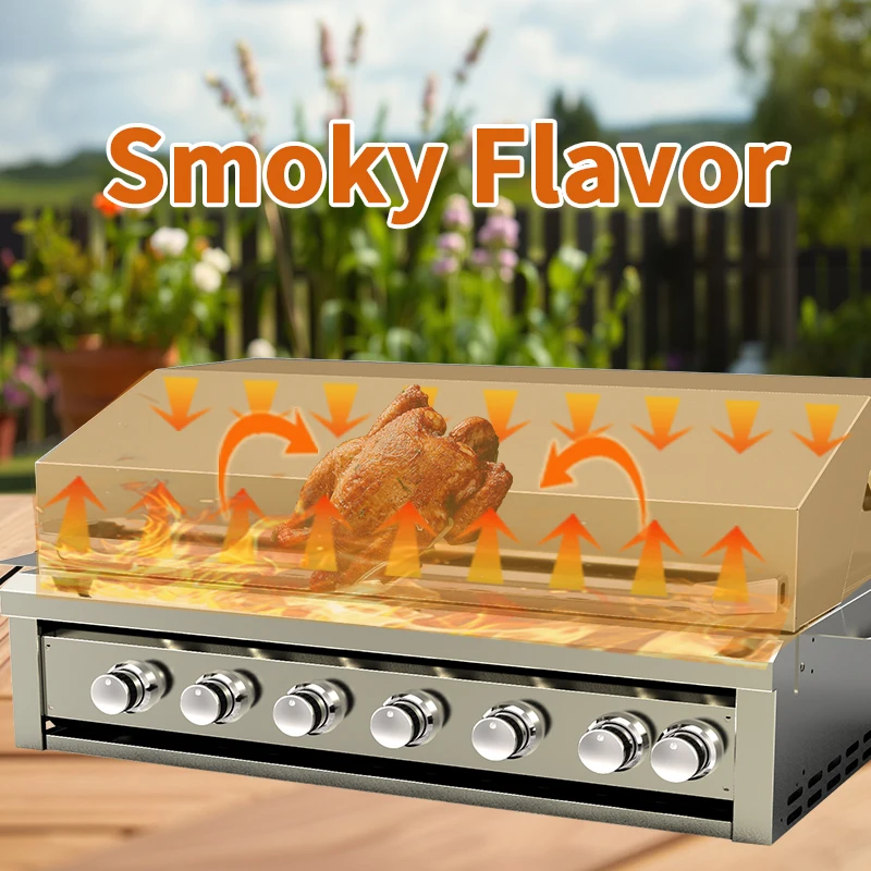 7 Burner Stainless Steel 304 Built in BBQ Gas Grill