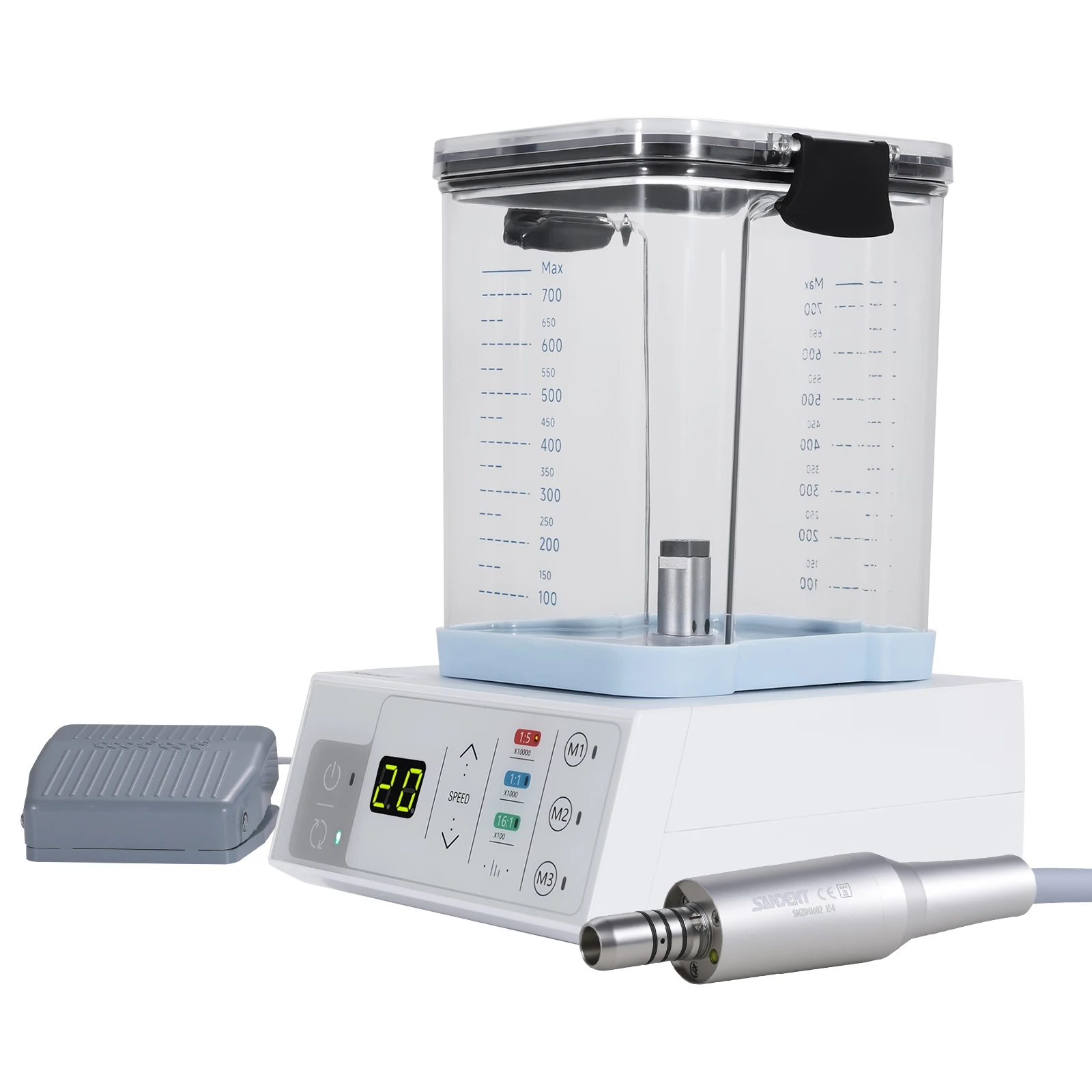 SANDENT Dental LED Brushless Electric Micro Motor 40K RPM E-Type Vector Control System with Water Tank For Practice Surgical