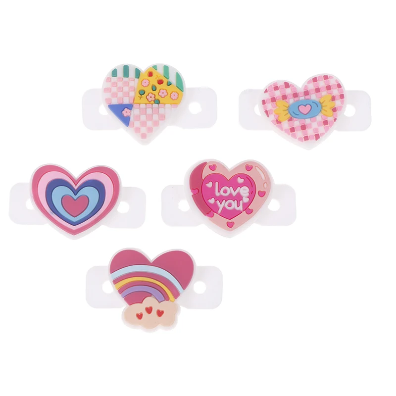 Anti Vibration Colorful Heart-shaped Silicone Tennis Racket Vibration Dampeners Tennis Racquet Tennis Accessories