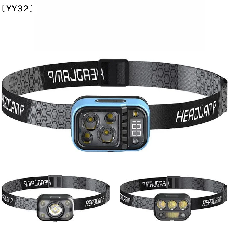 

1Pcs Super Bright XPG+COB LED Headlamp With Sensor & Battery Indicator Rechargeable Camping Fishing Headlight〔YY32〕