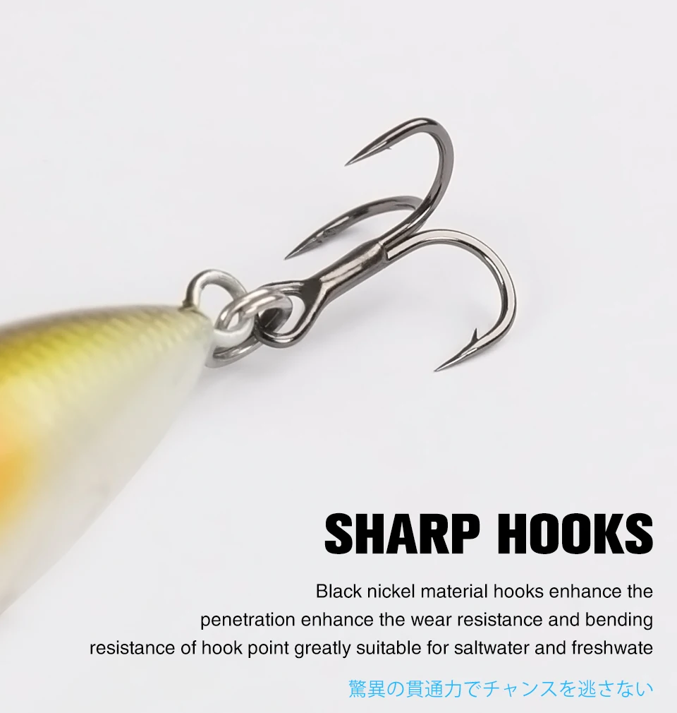 TSURINOYA 4 cm 3,3 g Angelköder Topwater Popper CATCHER 40F Hundespaziergang Action Harter Köder Leichtes Spiel Bass Rockfish Großes Mausmodell – Detail 12