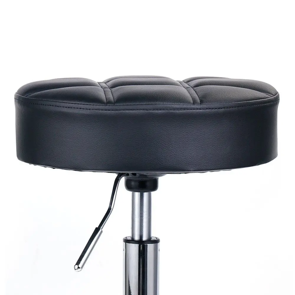 Adjustable Rolling Stools with Wheels, Black Medical Work Stool for Comfort