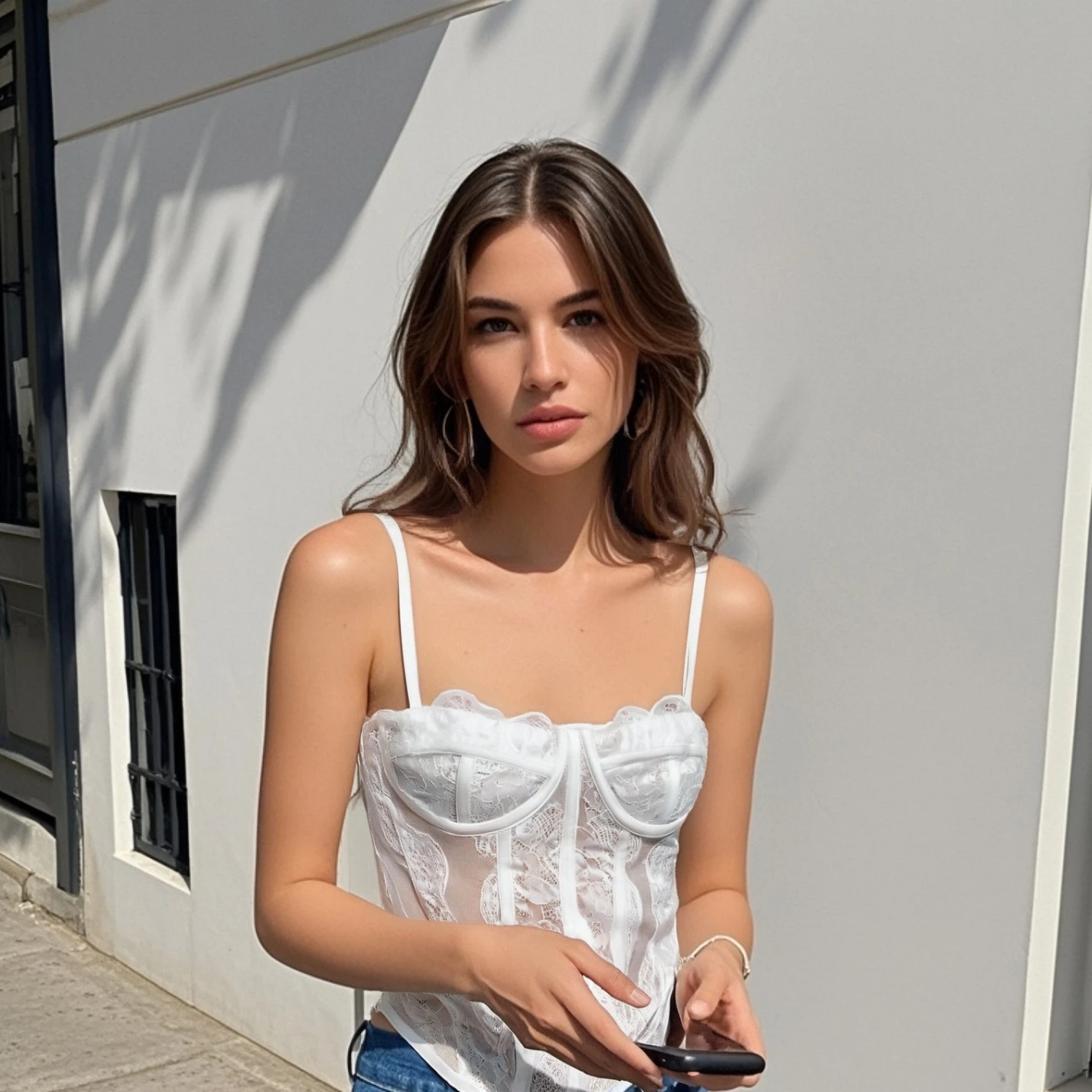 

2025 New Arrival Women's Lace - Trimmed Strappy Top Exquisite and Charming for Summer and Fashion Temperament is simple