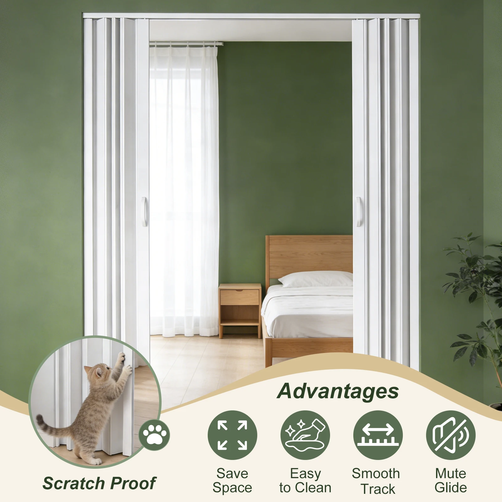 PVC Accordion Folding Door 60x - Commercial Kitchen Swing Door review and price