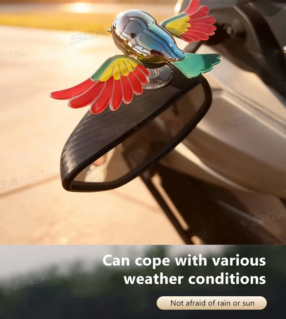 

2025 New Simulated Flying Bird Car Ornament Wing can Swing Wind-Powered Bird in Flight Decor Car Moto Bicycle Decoration