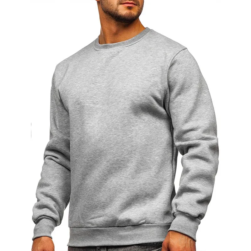 Autumn Winter Thick Fleece Pullovers Men Thermal Sweatshirts Soild Casual Pullover Fashion Warm Fitness Sweatshirt Man Clothing