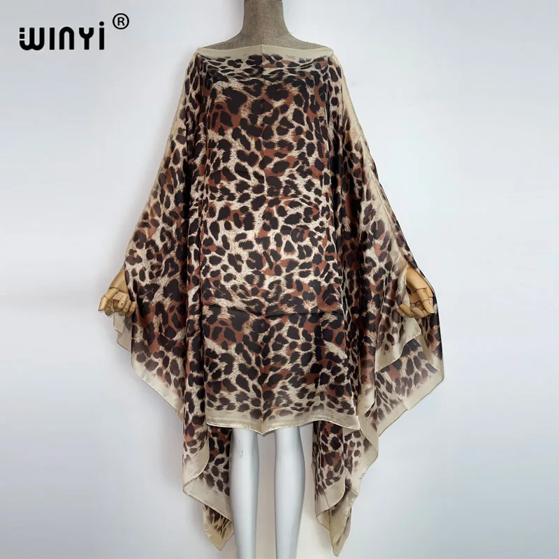 WINYI holiday Fashion Blogger polecam popularne drukowane sukienki Maxi typu Kaftan luźna letnia plaża długa sukienka boho dla pani