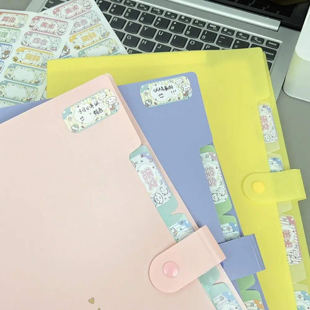 

Simple Portable Expanding File Bag Large Capacity Waterproof Test Paper Storage Bag Smile PC a4 File Folder