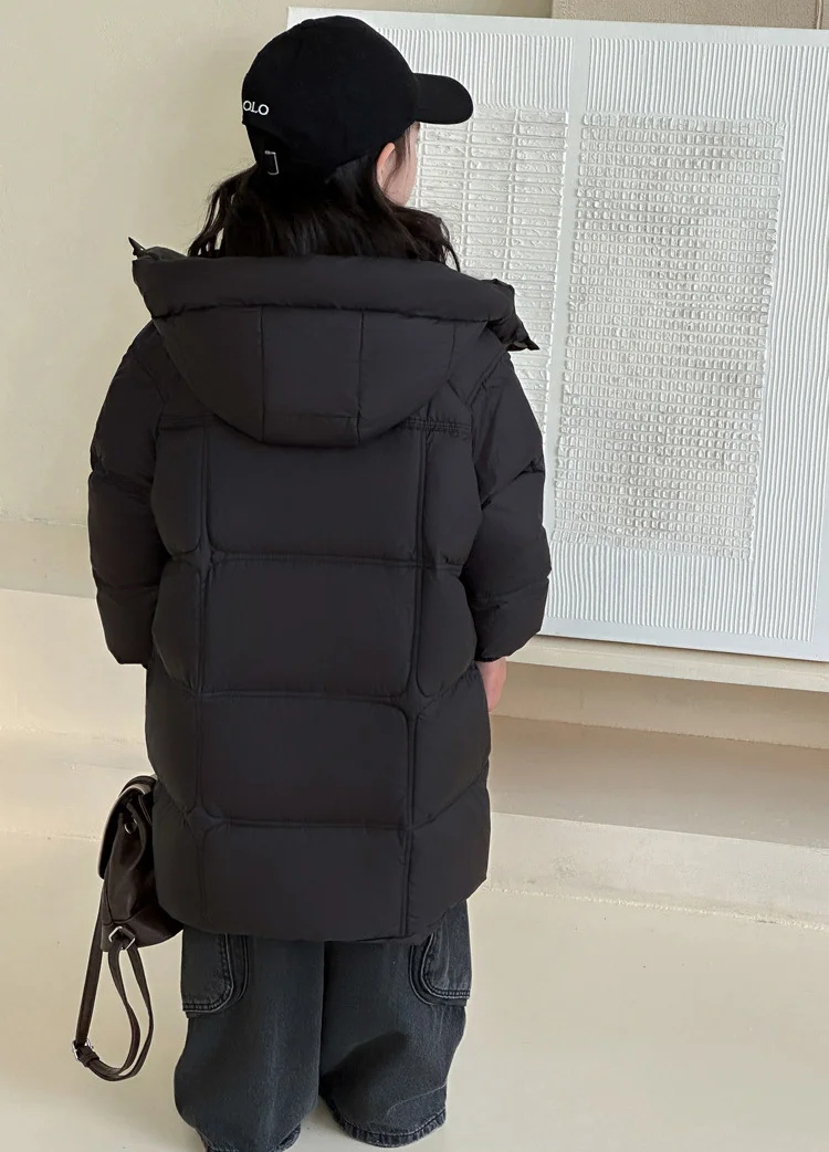 OLEKID 2025 Winter Children Girls Down Jacket Thick Warm Long Teen Girl Down Jacket Coat 6-14 Years Kids Girl Parka Outerwear