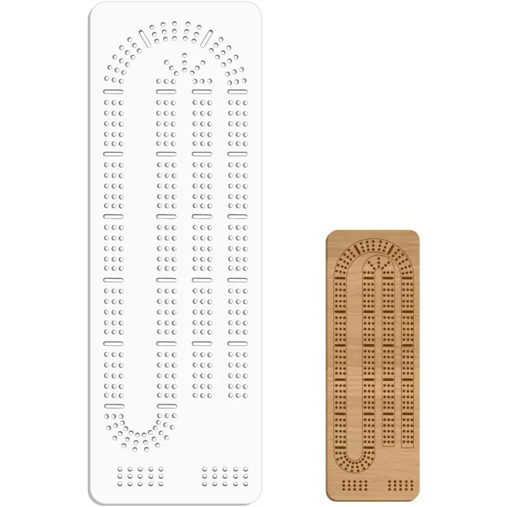 15.2x5.2Inch Acrylic Cribbage Board Template 3-Track DIY Router Guide Template with 3mm Hole for Cribbage Game for DIY Board