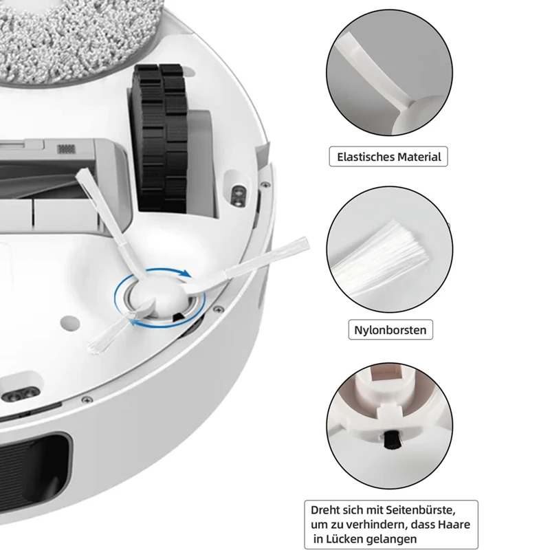 Comprehensive Cleaning Kit For Dreame L10s / L10 Ultra / L10 Prime: Main Side Brush, Hepa Filters, Mop Pads