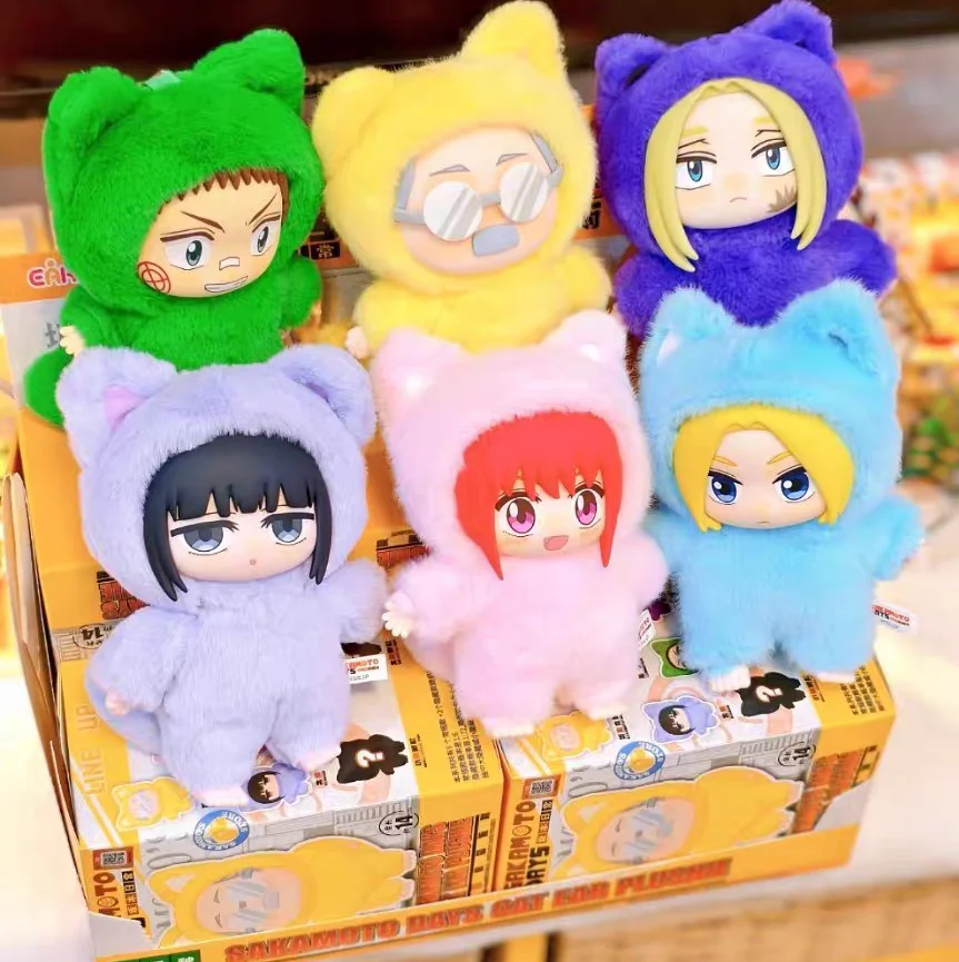 

In Stock Anime Sakamoto Days Cat Ear Plushie Blind Box Vinyl Doll Figure Pendant Mysterious Box Ornament Surprise Gift
