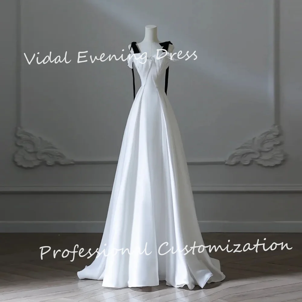 

Vindal Evening dresses Crepe Sleeveless Draped Strapless A-line Plain Floor-Length Modern-style High-Quality For Woman