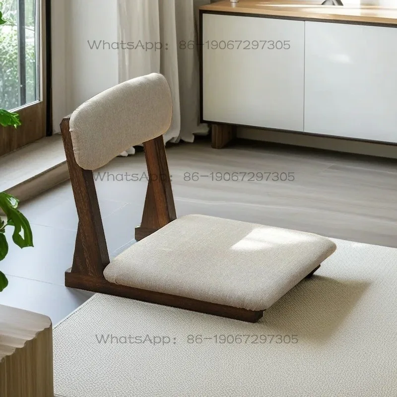 Chair Solid Wood Bay Window Sofa Chair Bed Backrest Room Chair Low Seat Legless Stool