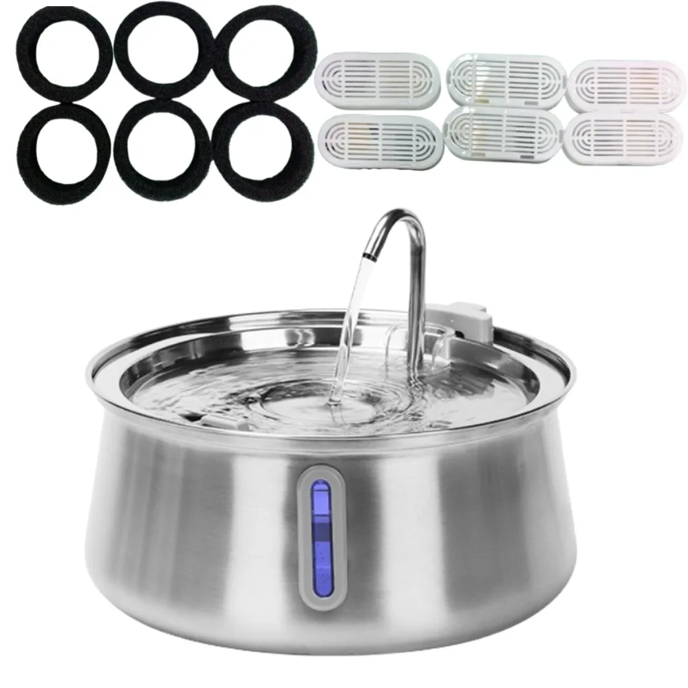 

Replacement Filters Pet Water Feeder Automatic 4L Large Capacity Kitten Water Fountain Filter Flowing Water USB