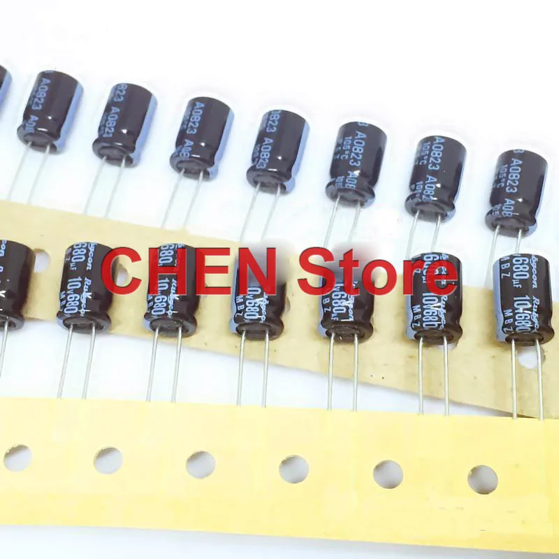 

50PCS NEW RUBYCON MBZ 10V680UF 8X11.5MM electrolytic capacitor mbz 680uf 10v Ultra low ESR motherboard 680uF/10V
