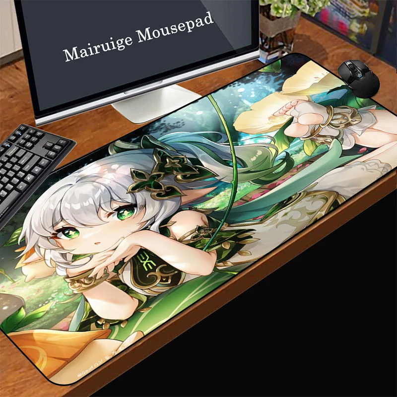 

Cute Mouse Mats Xxl Nahida Cushions Gamer Computer Genshin Carpet Gaming Laptop Mats Rugs Desk Mat Desktop Gadgets Mouse Pad