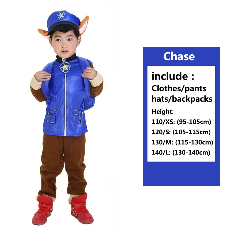 Paw Patrols Cosplay Cartoon Costume Kids Creative Stage Performance Outfit Costume Ryder Rubble Dress Up Boy Girl Birthday Gift