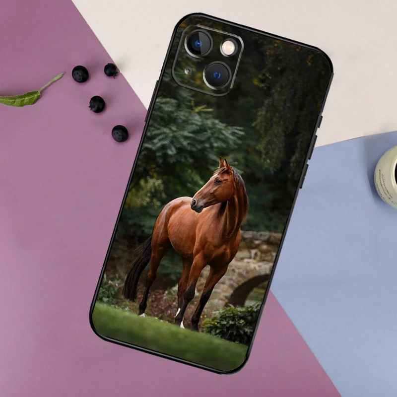 Horse Animal Case For iPhone 16 15 14 13 12 11 Pro Max Mini X XR XS Max 7 8 Plus 2 Bumper Cases Cover