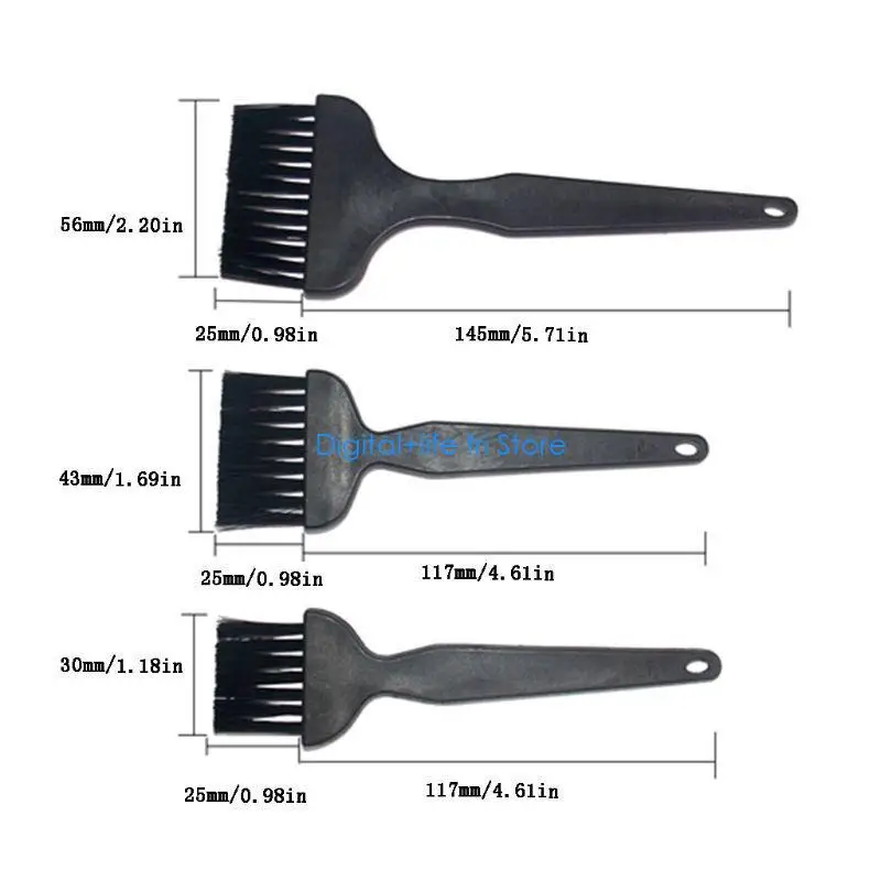 E06D 8pcs/set Portable Handle Anti Static Brush Cleaning Brush for Electronic Repair