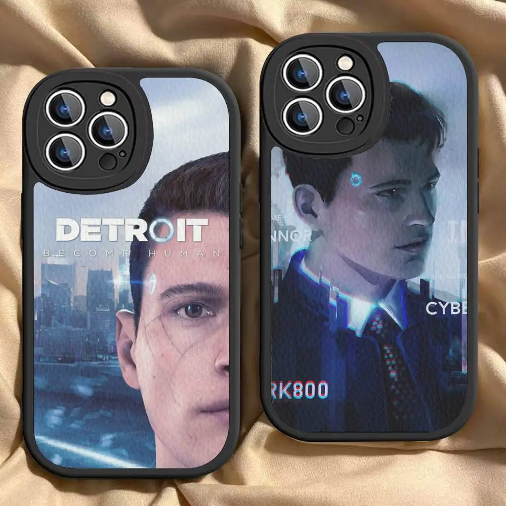 

Classic RPG Game D-Detroit Phone Case For IPhone 16 15 14 11 12 13 Pro Max Plus Back Leather Shell