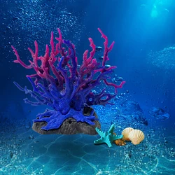 1PC 16x16x13cm Mini Resin Simulation Coral Micro Landscape Fish Tank Starfish Aquarium Decor Ornaments Plants Accessories