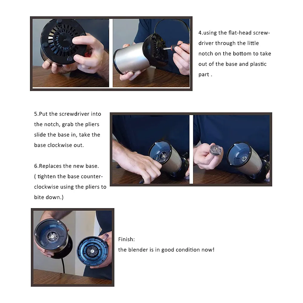 A61T-Blender Base Gear & Blade Gear Replacement Parts for Magic 250W Blender Juicer Parts Accessories