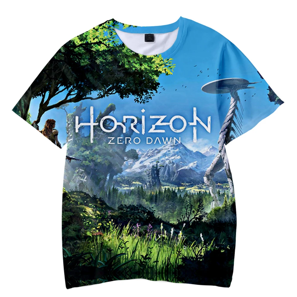 Cartoons Horizon Zero Dawn T-Shirt 3D Print Summer T Shirt Fashion Kids Casual Boys Girls Unisex Crew Neck Kawaii Tshirt Tops