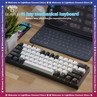 Leaven K620 63 Keys Esports Wired Keyboard Solid Color Classic Type-c Supports Hot Swappable Rgb Lighting Mechanical Keyboard