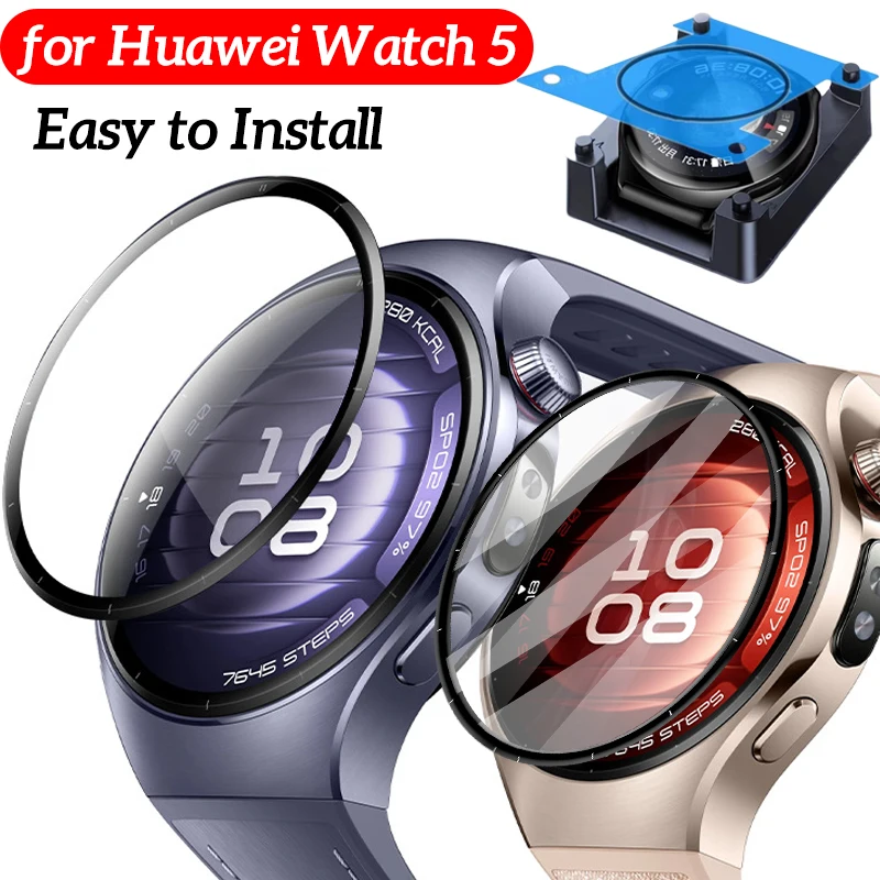 

Гибкие защитные пленки для экрана Huawei Watch 5, 42 мм, 46 мм, 3D изогнутая пленка против царапин, защитные пленки HD с простым инструментом для установки