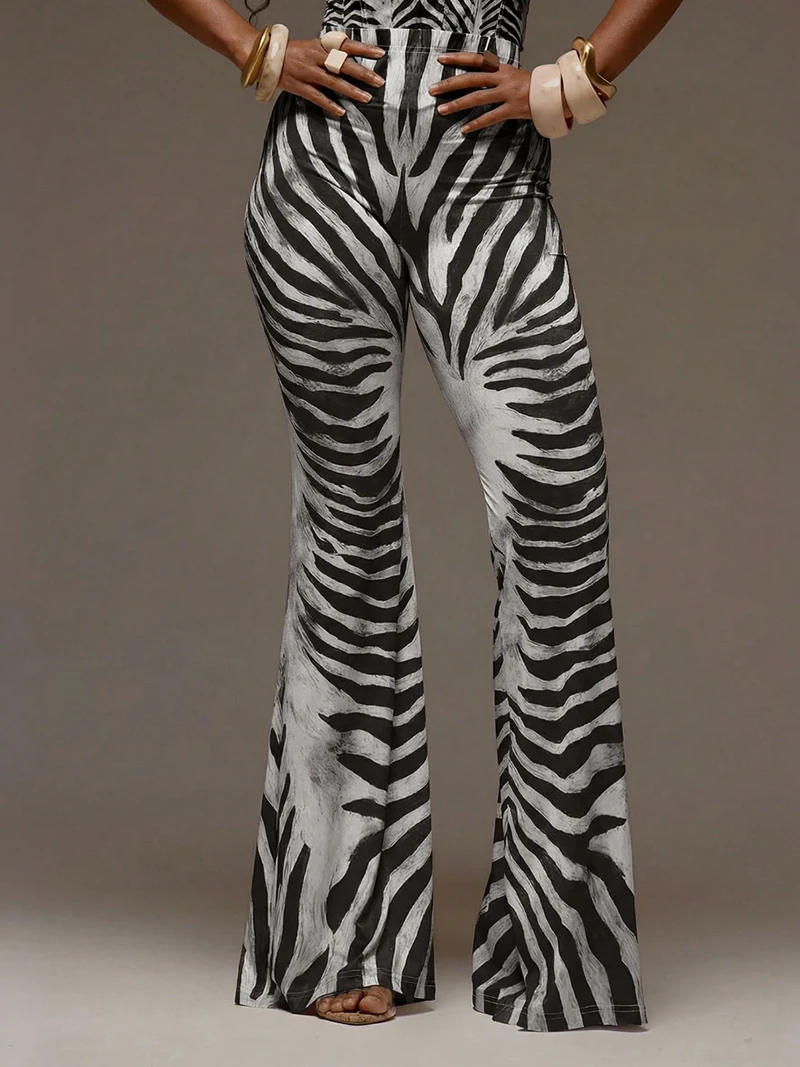 1481 [Printed Pants - Not Denim Fabric] Imitation Denim Printed Skirt, American-style Printed Skirt, Imitation Denim Print - Non