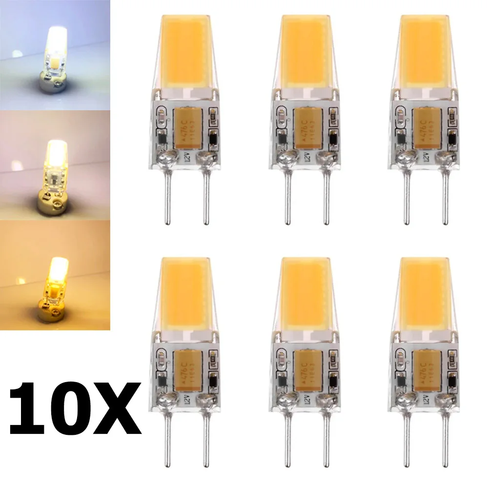 

10X GY6.35 LED Silicone Lamp 5W Replacement Decorative Chandelier Decoration Lighting Bulbs 6500K Clear Lamps Night 360° COB