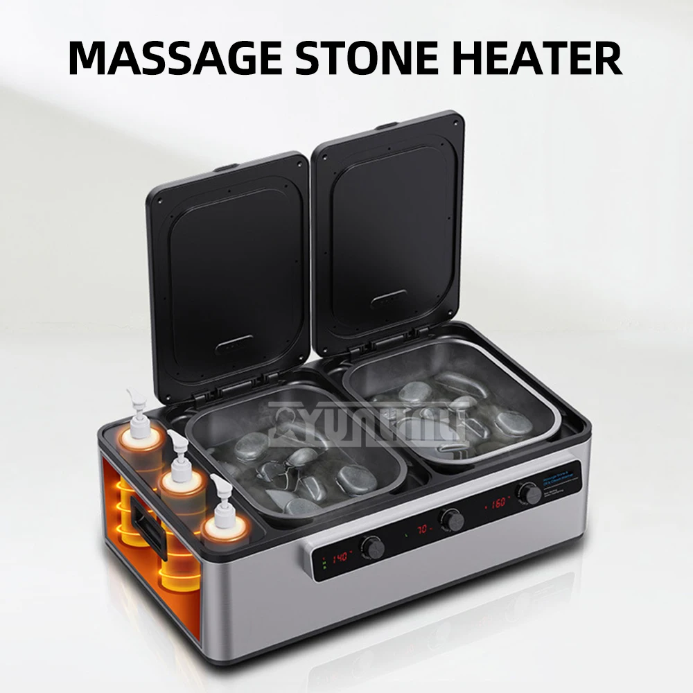 Massage Hot Stone Heating Pot Essential Oil Heater 2-in-1 Energy