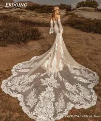 Newest Wedding Dress Mermaid Lace For Bride Strapless With Detachable Sleeves Elegant Custom Made Plus Sizes Vestidos De Novias
