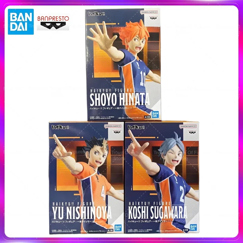 Bandai In Stock Banpresto Anime Haikyuu!! Hinata Sugawara Yu Nishinoya Koushi Shoyo Original Action Figure Model Toys Gift TT
