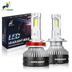 DAWNKNIGHT-bombilla Led para faro delantero de coche, tubo de cobre más grande, K9C Pro, H7, H4, H11, H1, HB3, 9005, HB4, 9006, 12V