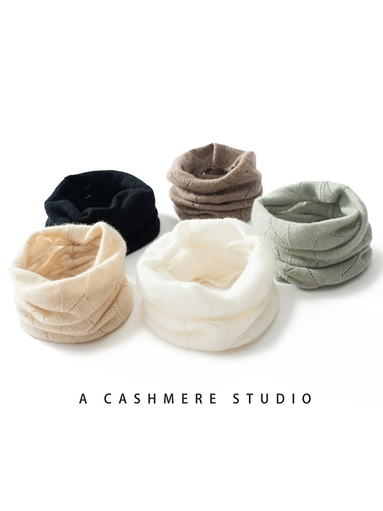 Unisex Winter Casual Outdoor Knitted Snood Solid Color Simplicity Comfortable Cashmere New Fashion Universal Neck Warmer Scarves