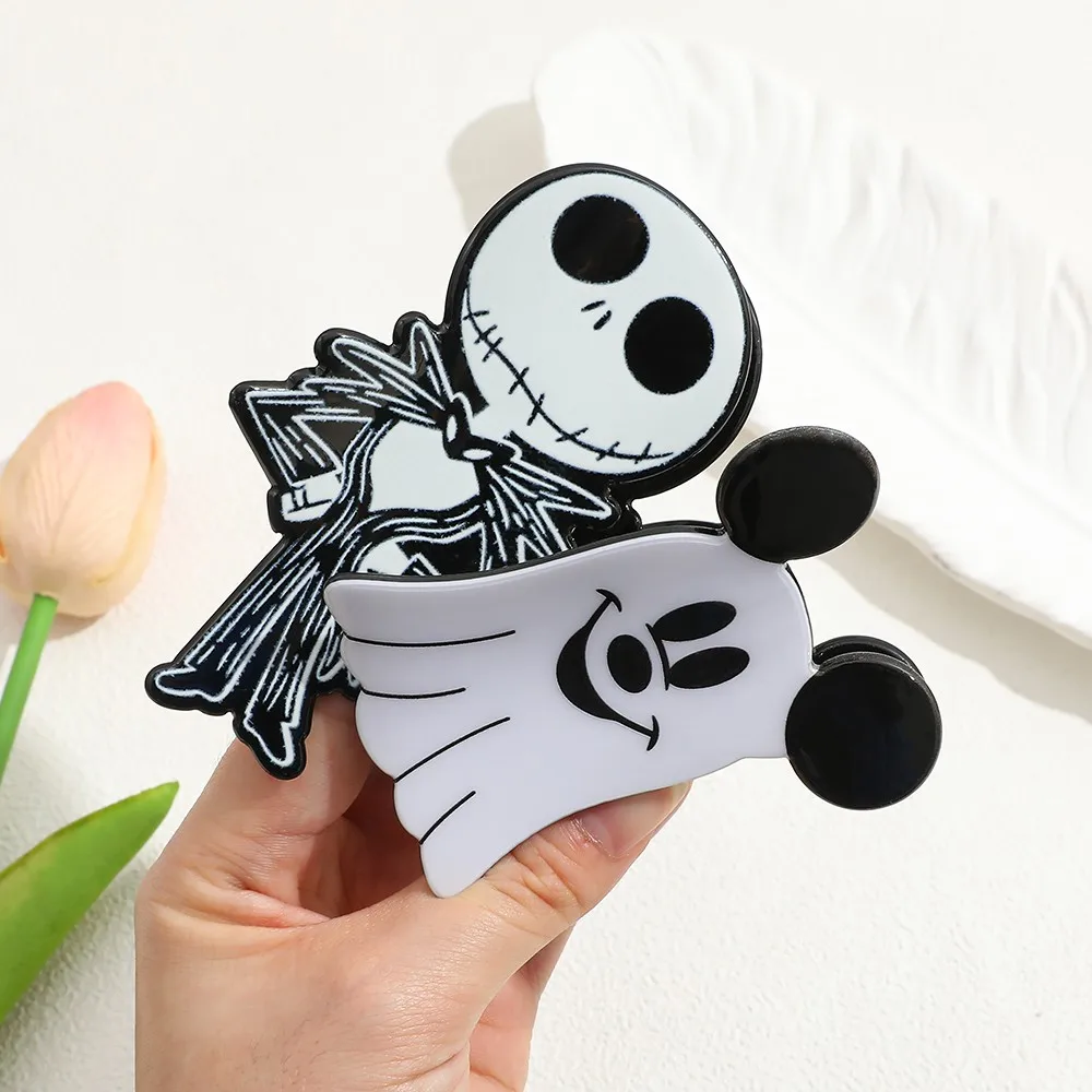 1 unidad/2 uds. De pinza para el pelo prototipo Jack Skellington de "El pesadilla antes de Navidad de Disney", accesorio para el cabello multifuncional ha