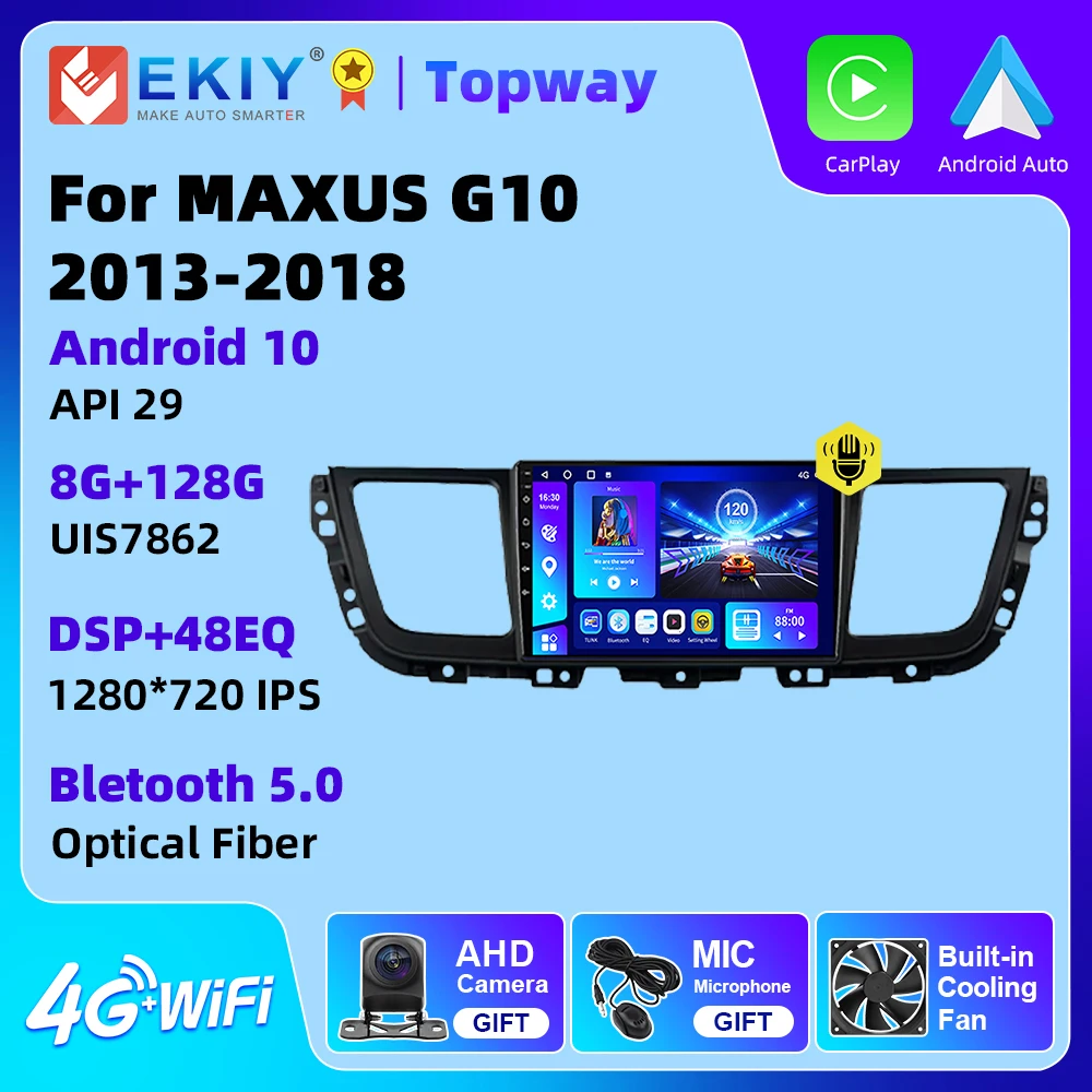 

EKIY For MAXUS G10 2013 2014 2015 2016-2018 Car Radio GPS Navigation 4G WIFI Carplay Android Auto Player Android 10