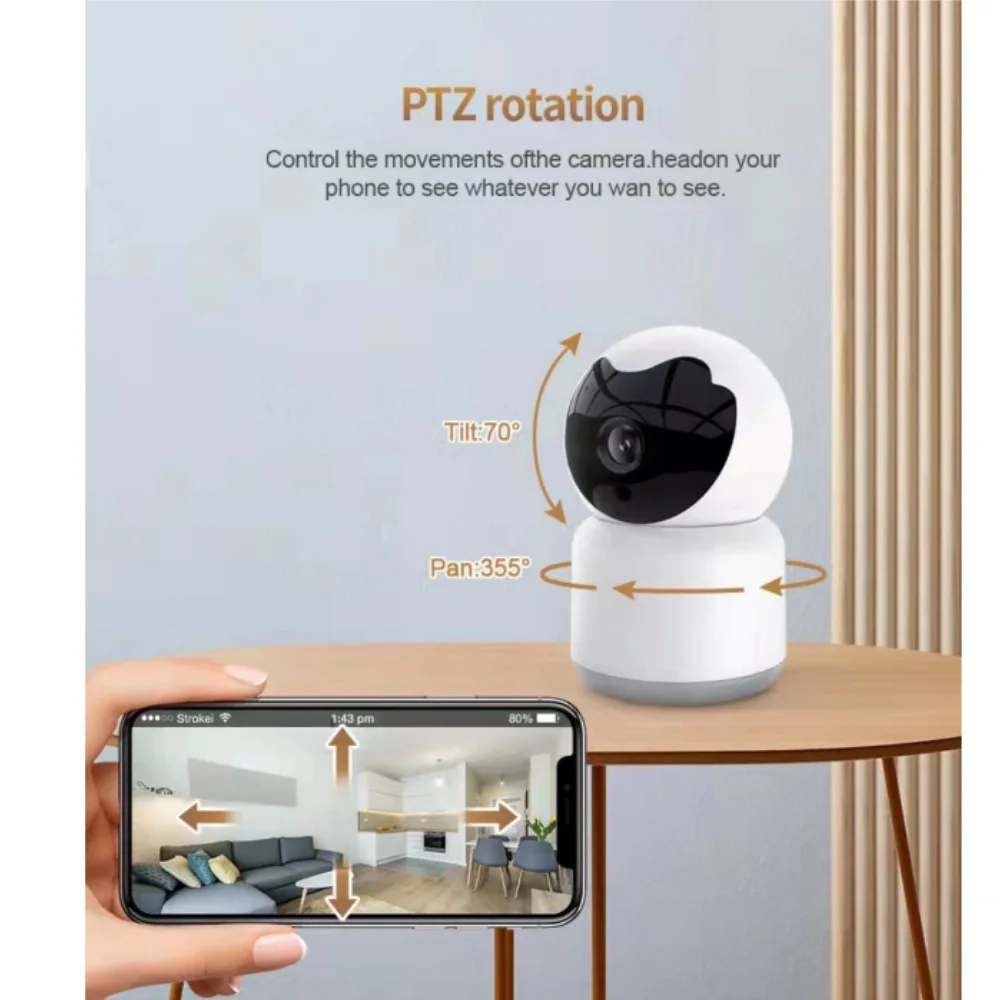 Tuya WiFi Indoor Pan/Tilt Smart Home Security Camera 2MP HD Infrared Night Vision Wireless Surveillance MINI Camera