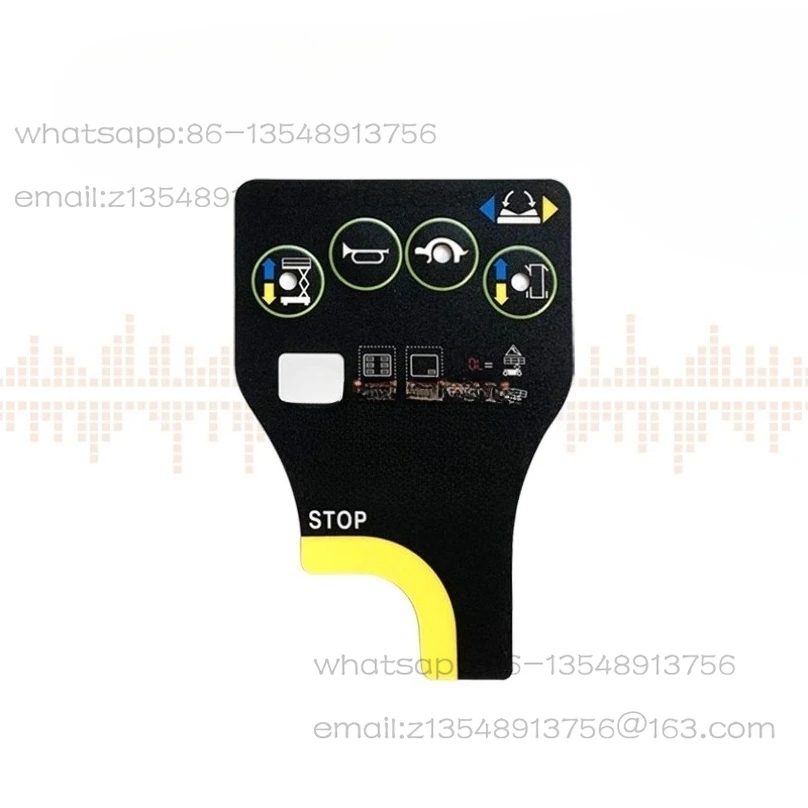 Handle sticker, for scissor lift control panel
