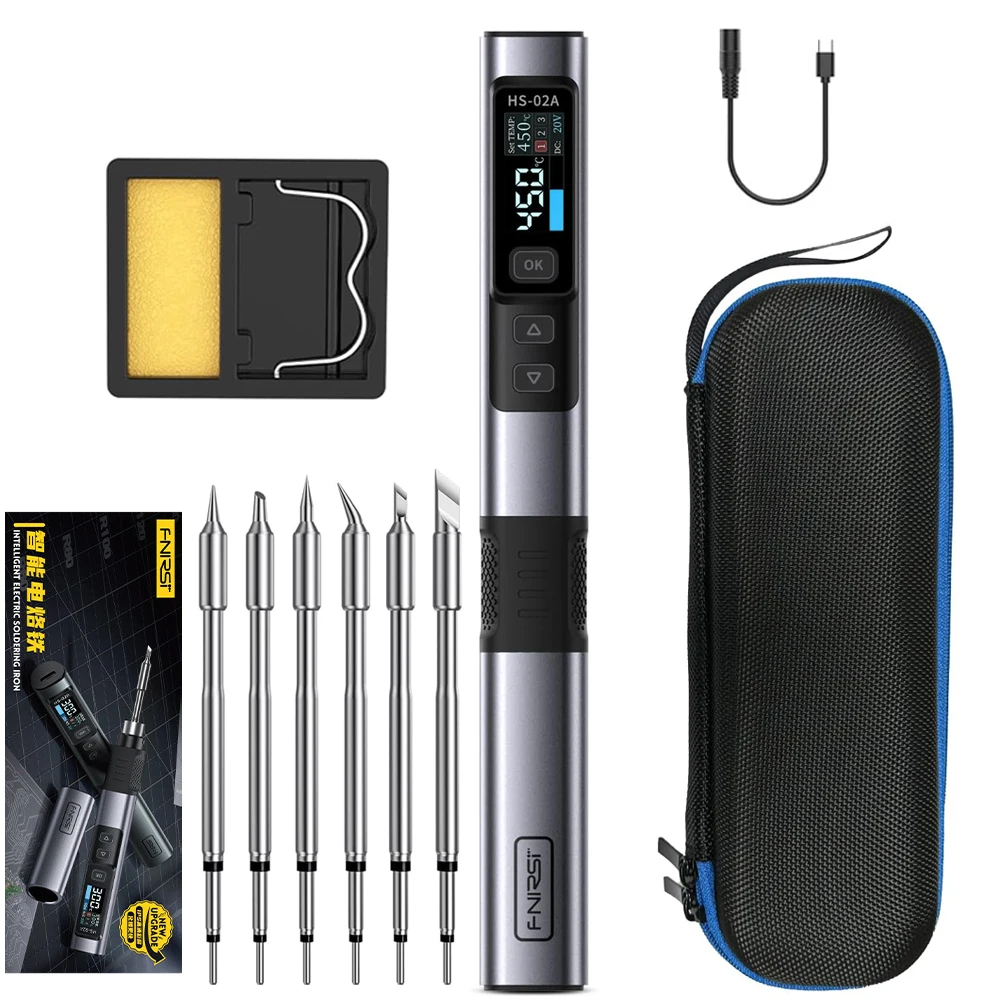 HS-02A Smart Digital Soldering Iron Pen Tool for Electronics Precision Repair 212-842℉,Pre-set... product image