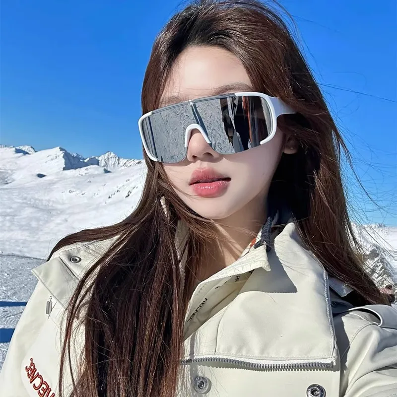 

New Unisex Large Frame Sports Cycling Sunglasses for Outdoor Riding Skiing Hiking Windproof UV Protection