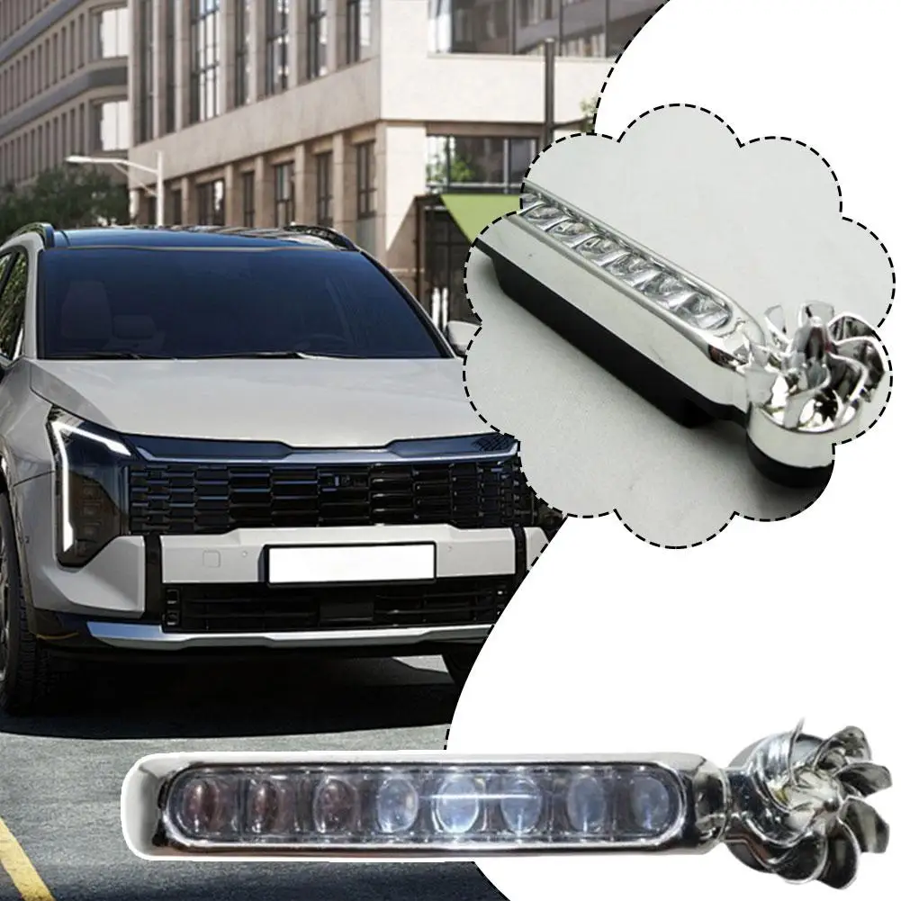 

Car Grille Light LED Wind Powered Daytime Running Light Front Auxiliary Light Decoration Wind Powered Light Installation Free
