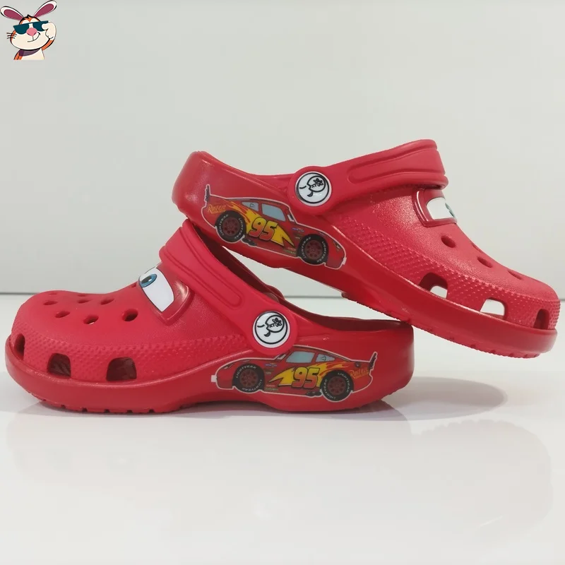 

Lightning Mcqueen Summer Children's Printing Slippers Sandals EVA Outdoor Beach Shoes Casual Shoes Anti Slip Wear-Resistant Gift