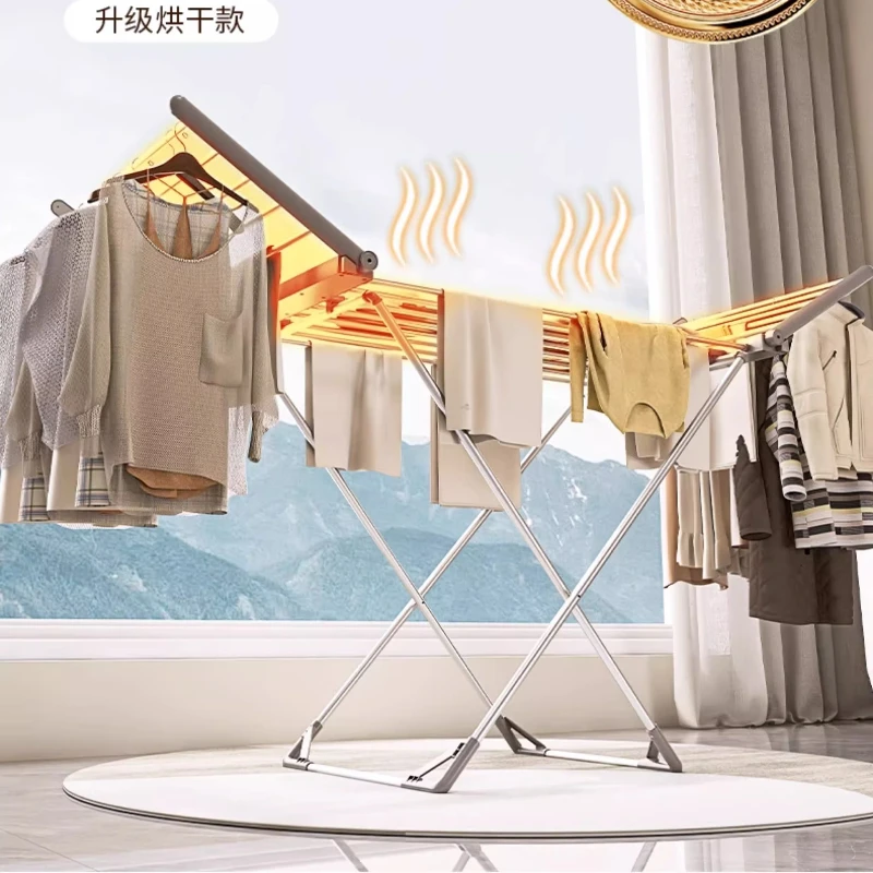 Colgador De Ropa con calefacción eléctrica, Colgador De Ropa con calefacción plegable, balcón interior, secador De Ropa silencioso para el hogar, Secadora De Ropa