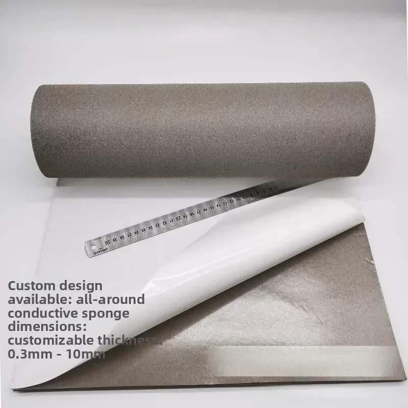 EMI Shielding Conductive Sponge, Single Sided Adhesive Conductive Foam For Electronic Equipment